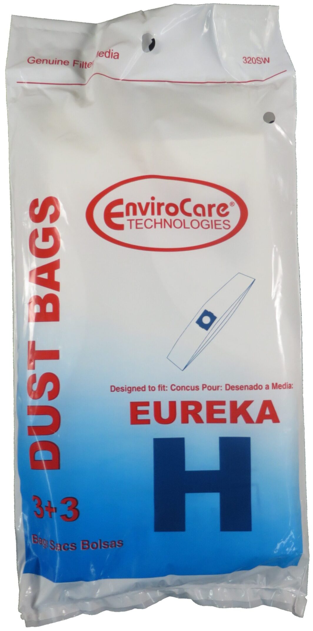 Eureka H Bags - 3 Pack + 3 Filters #52323B