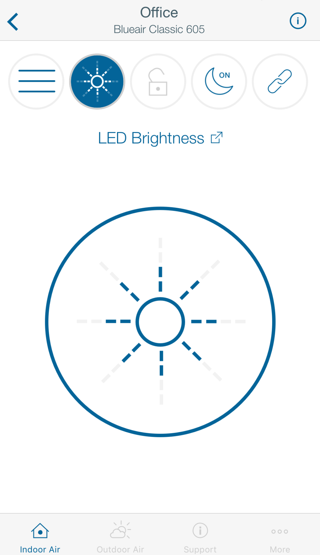 Blueair Friend App Light Brightness