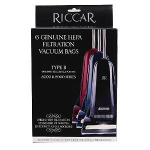 Riccar Type B 8000 & 8900 Series HEPA Vacuum Bags - 6 Pack #RBH-6