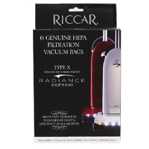 Riccar Type X Radiance Series HEPA Vacuum Bags - 6 Pack #RXH-6