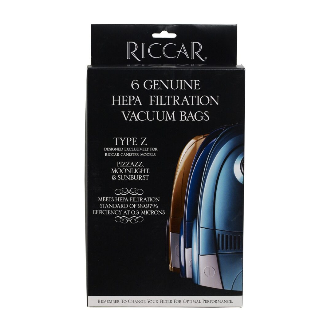 Riccar Type Z Canister HEPA Vacuum Bags - 6 Pack #RZH-6