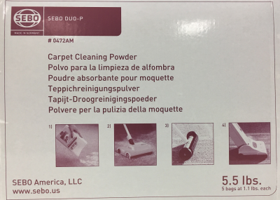 Sebo Duo-P Cleaning Powder 5.5lbs Box #0478AM
